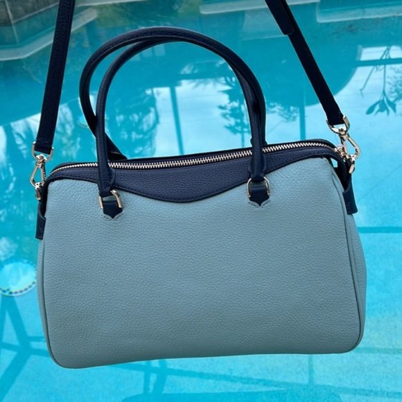 Kate Spade Colorblock Pebbled Leather Mimi Satchel Aphrodite - Picture 5 of 16